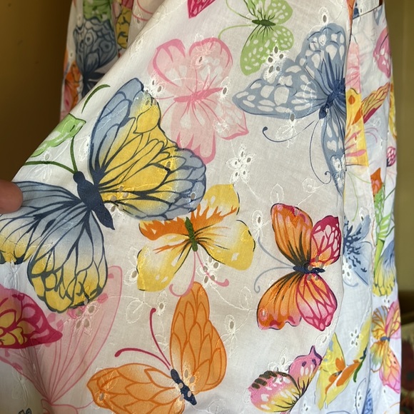 ALFRED DUNNER  Size 16W Butterfly Eyelet Embroidered Cotton Lightweight  $89 NEW - Picture 15 of 16